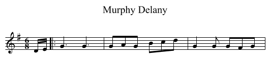 Murphy Delany - staff notation