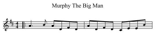 Murphy The Big Man - staff notation