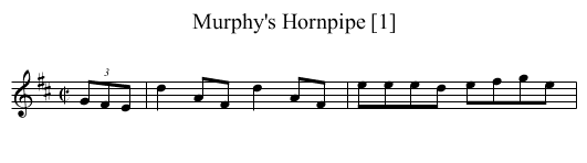Murphy's Hornpipe [1] - staff notation