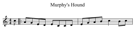 Murphy's Hound - staff notation