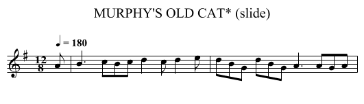 MURPHY'S OLD CAT* (slide) - staff notation