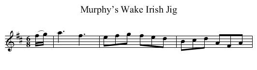 Murphy’s Wake Irish Jig - staff notation