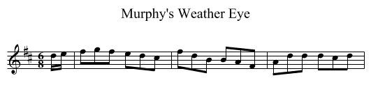 Murphy's Weather Eye - staff notation