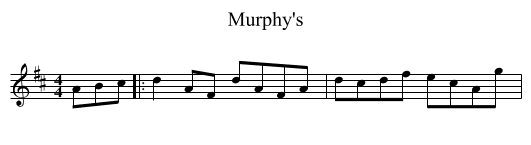Murphy's - staff notation