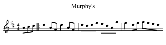 Murphy's - staff notation