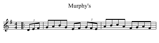 Murphy's - staff notation