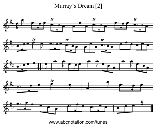 Murray’s Dream [2] - staff notation