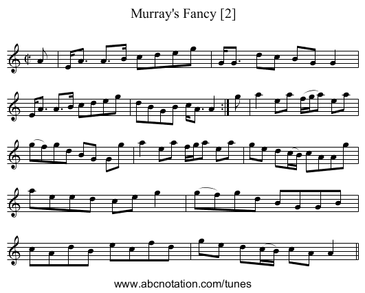Murray's Fancy [2] - staff notation