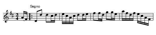 Murray's Hornpipe             1607 - staff notation