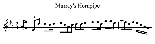 Murray's Hornpipe - staff notation