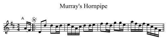 Murray's Hornpipe - staff notation