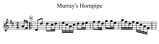 Murray's Hornpipe - staff notation