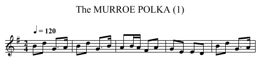 MURROE POLKA (1), The - staff notation