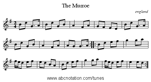 Murroe, The - staff notation