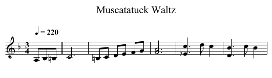 Muscatatuck Waltz - staff notation