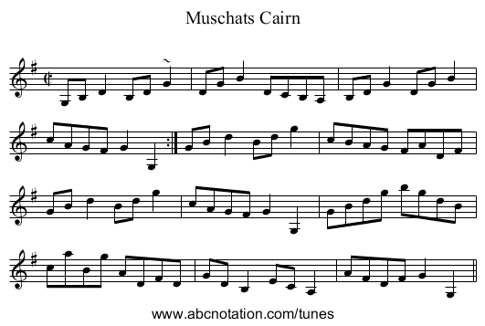 Muschats Cairn - staff notation