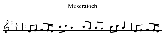 Muscraíoch - staff notation