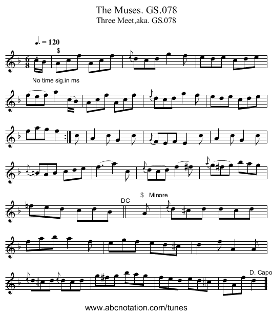 Muses. GS.078, The - staff notation