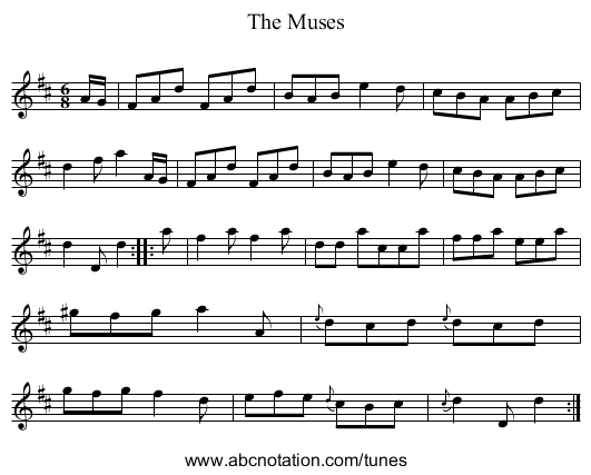 Muses, The - staff notation