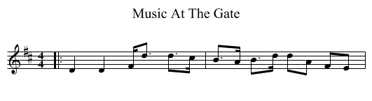 Music At The Gate - staff notation