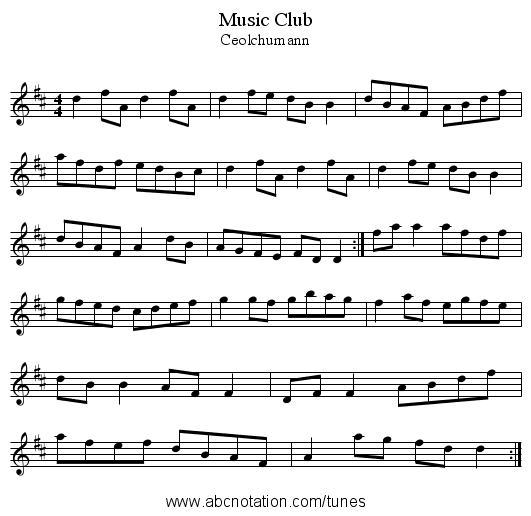 Music Club - staff notation