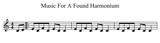 Music For A Found Harmonium - staff notation
