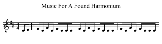 Music For A Found Harmonium - staff notation