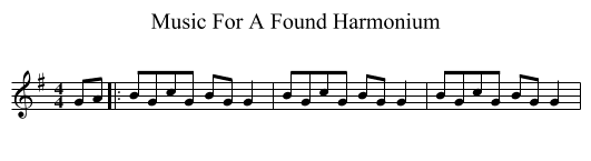 Music For A Found Harmonium - staff notation