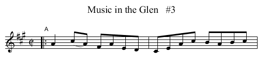 Music in the Glen   #3 - staff notation