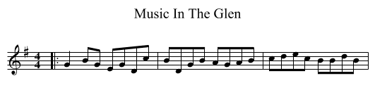 Music In The Glen - staff notation