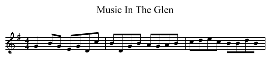 Music In The Glen - staff notation