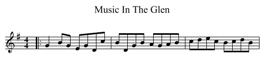 Music In The Glen - staff notation