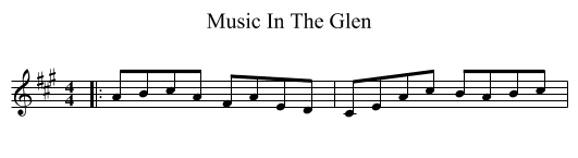 Music In The Glen - staff notation