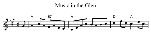 Music in the Glen - staff notation