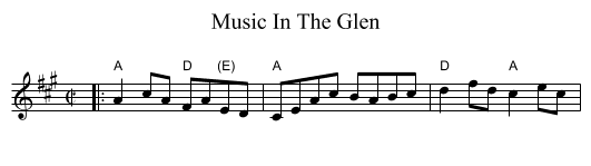 Music In The Glen - staff notation