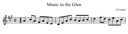 Music in the Glen - staff notation