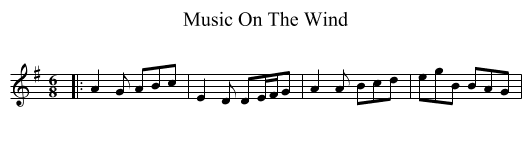 Music On The Wind - staff notation