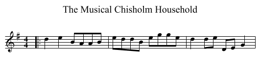 Musical Chisholm Household, The  - staff notation