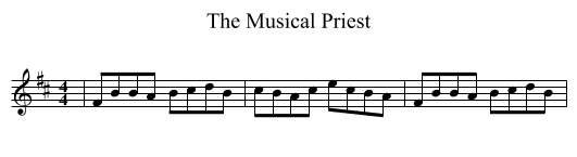 Musical Priest, The  - staff notation