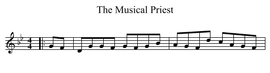 Musical Priest, The  - staff notation