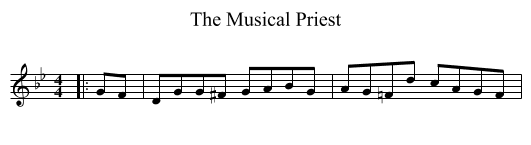 Musical Priest, The  - staff notation