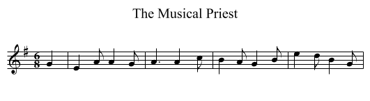 Musical Priest, The - staff notation