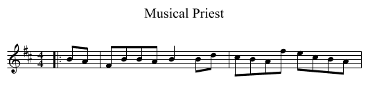 Musical Priest - staff notation