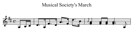 Musical Society's March - staff notation