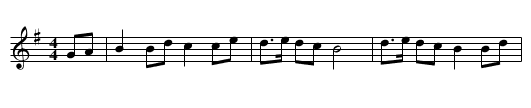 Muss i denn - staff notation