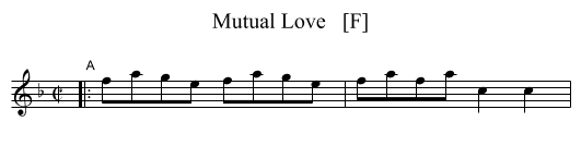Mutual Love   [F] - staff notation