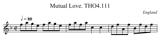 Mutual Love. THO4.111 - staff notation