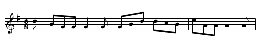 Mwynen Cynwyd - staff notation