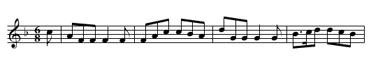 Mwynen Cynwyd - staff notation