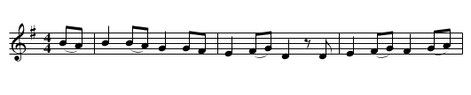 Mwynen Merthyr - staff notation